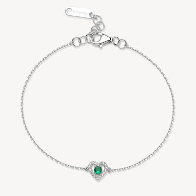Immagine di Bracciale Cuore Con Zirconi Bianchi E Life Green Gioielli Brosway Fancy | FLG126