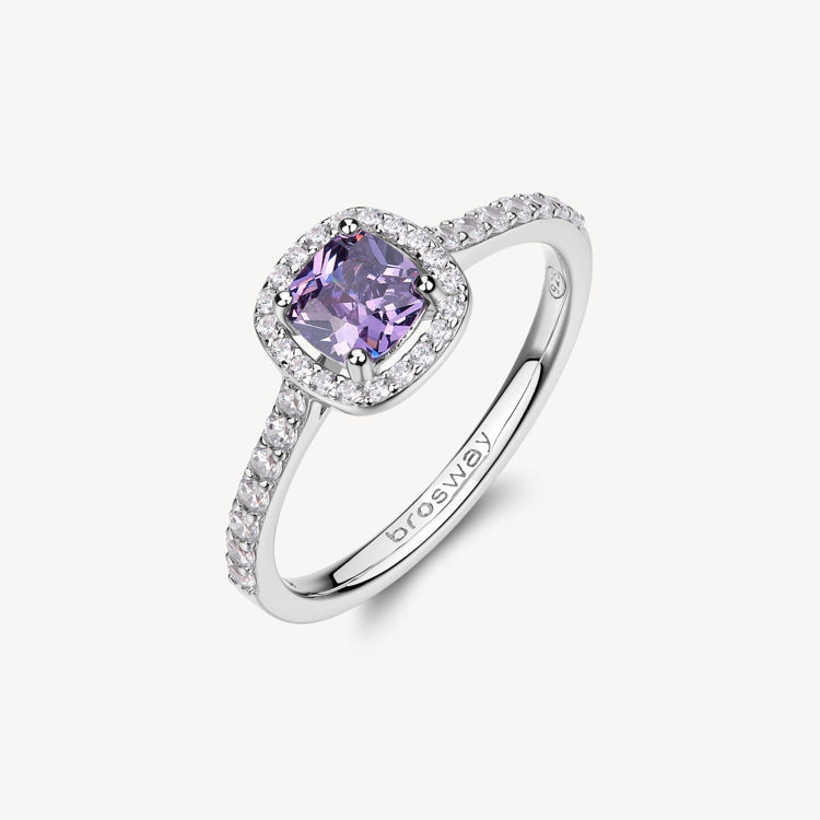 Immagine di Anello Con Zirconi Bianchi E Magic Purple Gioielli Brosway Fancy | FMP126