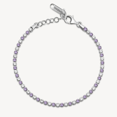 Immagine di Bracciale Tennis Con Zirconi Bianchi E Magic Purple Gioielli Brosway Fancy | FMP120