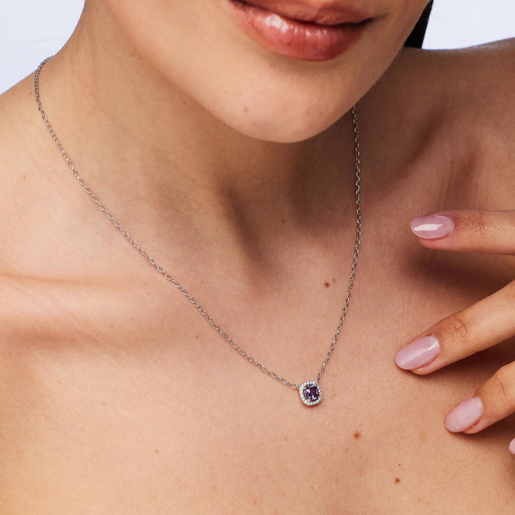 Immagine di Collana Con Pendente Zirconi Bianchi E Magic Purple Gioielli Brosway Fancy | FMP121