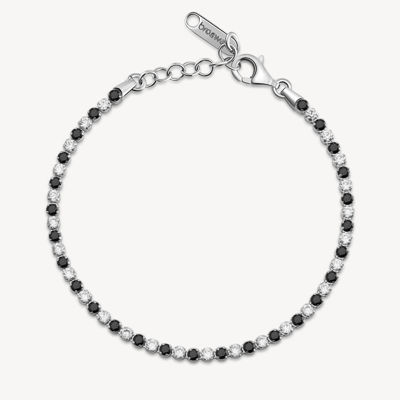 Immagine di Bracciale Tennis Con Zirconi Bianchi E Mystery Black Gioielli Brosway Fancy | FMB127