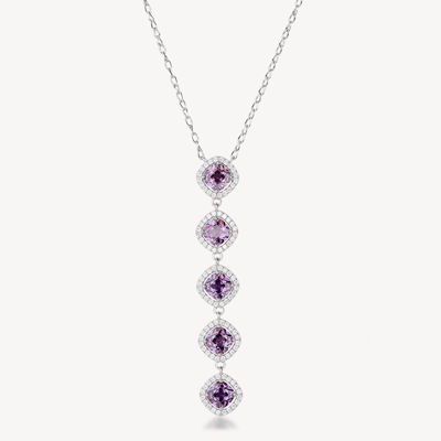 Immagine di Collana Con Pendente Zirconi Bianchi E Magic Purple Gioielli Brosway Fancy | FMP122