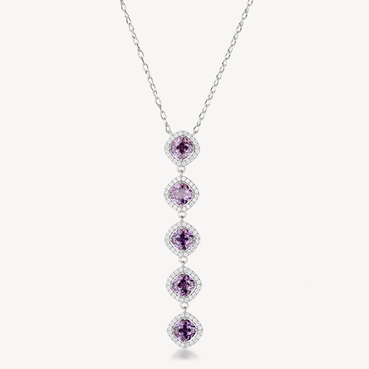 Immagine di Collana Con Pendente Zirconi Bianchi E Magic Purple Gioielli Brosway Fancy | FMP122