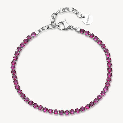 Immagine di Bracciale Tennis Acciaio Colore Ruby Desideri Brosway | BEI105