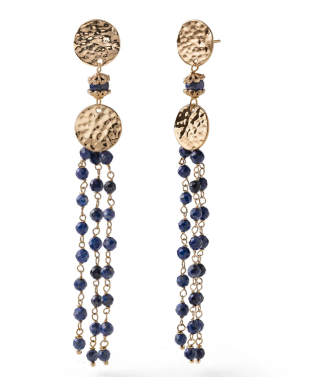 Immagine di Orecchini Lunghi Hera Lapislazzuli Mariacristinasterling | G5079D