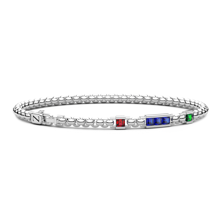 Immagine di Bracciale Uomo In Argento Con Pietre Naturali Gioielli Zancan | ESB311-BRV