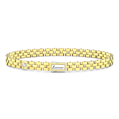 Immagine di Bracciale Uomo Solo Maglia In Oro Giallo 18 kt Zancan | UB016G-20