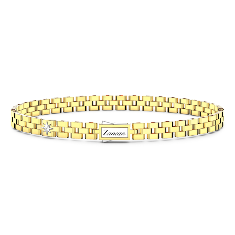 Immagine di Bracciale Uomo Solo Maglia In Oro Giallo 18 kt Zancan | UB016G-20