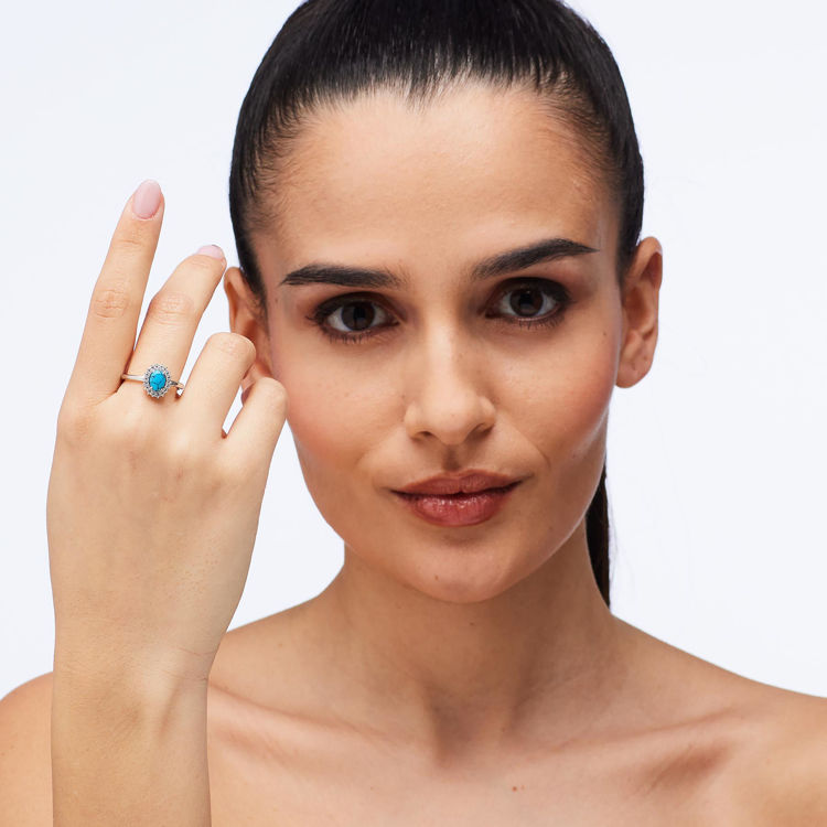 Immagine di Anello Con Turchese E Zirconi Gioielli Brosway Fancy | FCL123