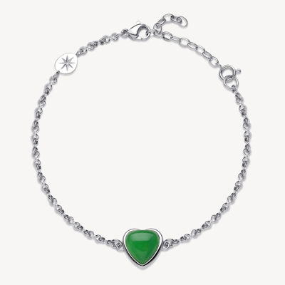 Immagine di Bracciale Acciaio Cuore Con Giada Verde Essential Brosway | BNL139