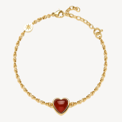 Immagine di Bracciale Acciaio Cuore Con Agata Rossa Essential Brosway | BNL140