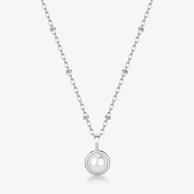 Immagine di Collana Essential Pendente Con Perla Di Conchiglia In Acciaio Brosway | BNL133