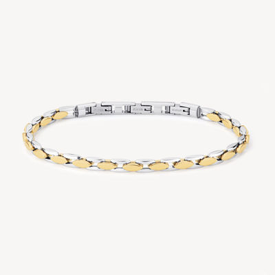 Immagine di Bracciale Uomo In Acciaio E Finiture Oro Catena Riptide Brosway | BTD047