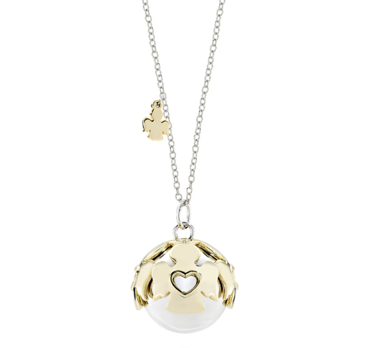Immagine di Collana Chiama Angeli In Acciaio Dorato E Rodio Amen | OTCCABGB