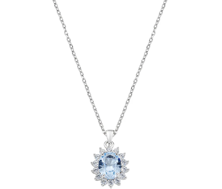 Immagine di Collana Royal Lady Dorata Con Acquamarina Amen | CLLDGBBAC