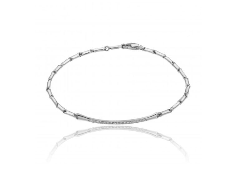 Immagine di Bracciale In Oro Bianco E Diamanti D-Bamboo Chimento | 1B04517BB5190