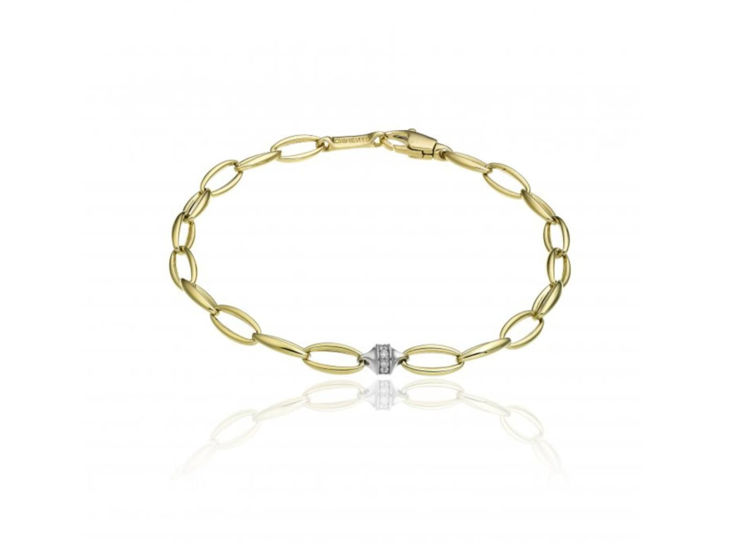 Immagine di Bracciale In Oro Giallo Con Diamanti Accenti Chimento | 1B04521BB2180