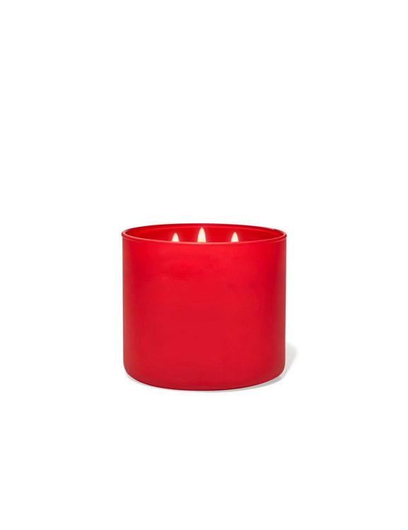 Immagine di Candela Profumata 3 Stoppini Rosso Cera Di Soia Essenza Rosa In Vetro Brandani | 51769