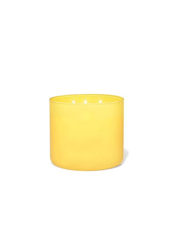 Immagine di Candela Profumata 3 Stoppini Giallo Cera Di Soia Essenza Limone In Vetro Brandani | 51768