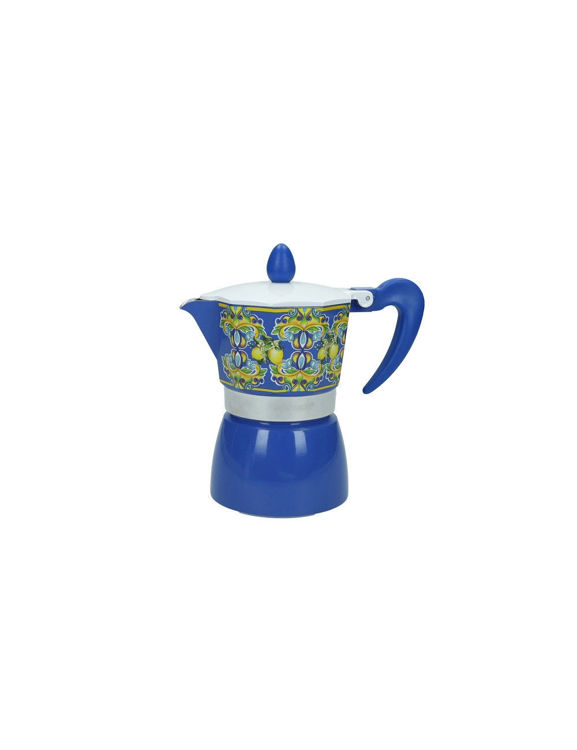 Immagine di Caffettiera Citrus Blu 3 Tazze induzione Alluminio Brandani | 51595