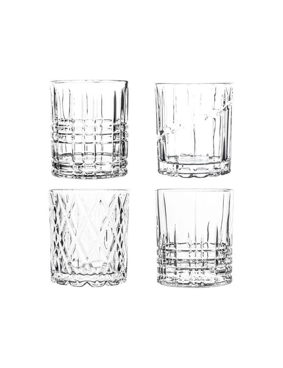 Immagine di Bicchiere Mulinello New Decori Assortiti Set 4 Pezzi In Vetro Brandani | 51738