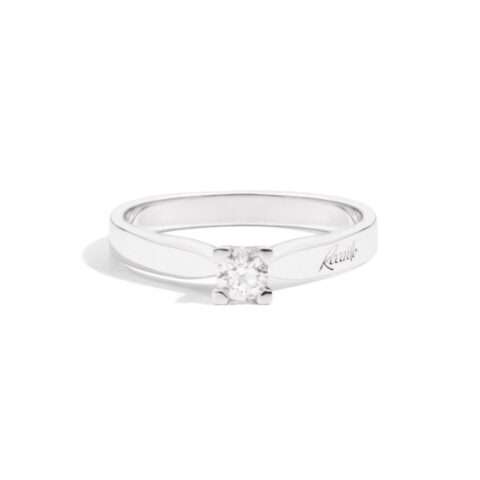 Anello Solitario In Oro Bianco E Diamanti Gioielli Recarlo Maria Teresa | R30SO265/051-14