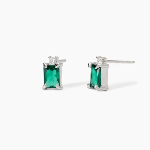 Orecchini Con Smeraldo In Argento Gioielli Mabina | 563814