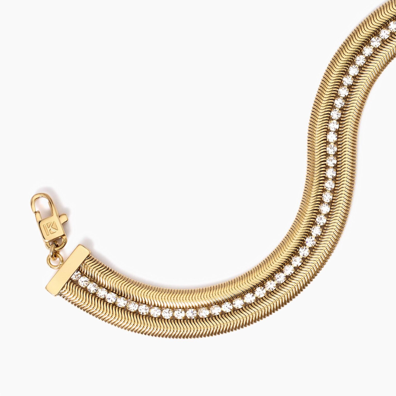 Bracciale Dorato Con Doppia Catena E Tennis Gioielli Kidult | 831013 - immagine 3