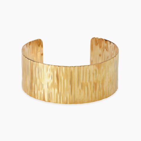 Bracciale Dorato Bangle In Acciaio Martellato Gioielli Kidult | 831062