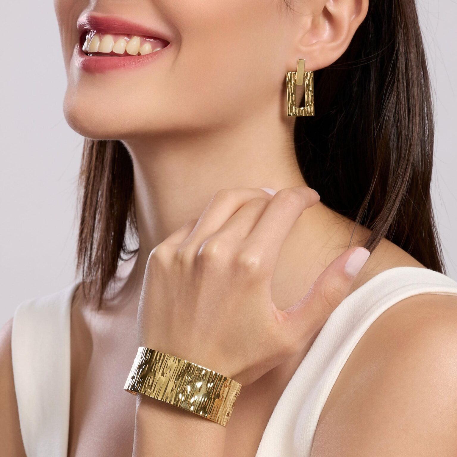 Orecchini Dorati Con Pendenti Martellati Kidult | 861059 - immagine 3