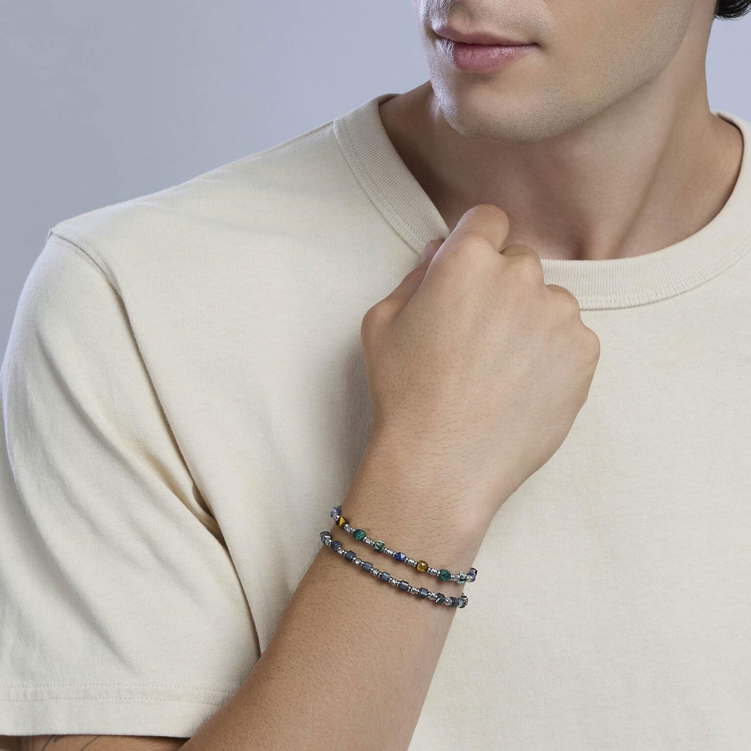 Bracciale In Acciaio Ed Ematite Gioielli Kidult | 831123 - immagine 4