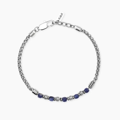 Bracciale In Acciaio E Sodalite Blu Gioielli Kidult | 831138