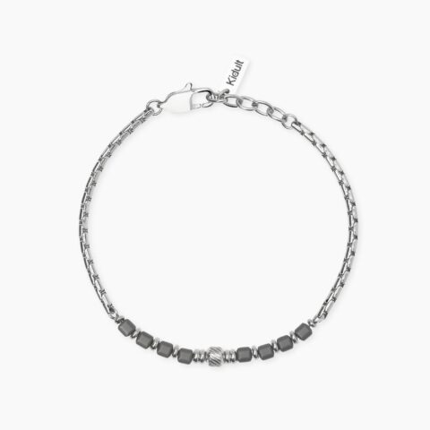 Bracciale In Acciaio Ed Ematite Gioielli Kidult | 831122
