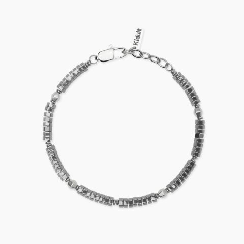 Bracciale Regolabile a In Acciaio Ed Ematite Gioielli Kidult | 831125