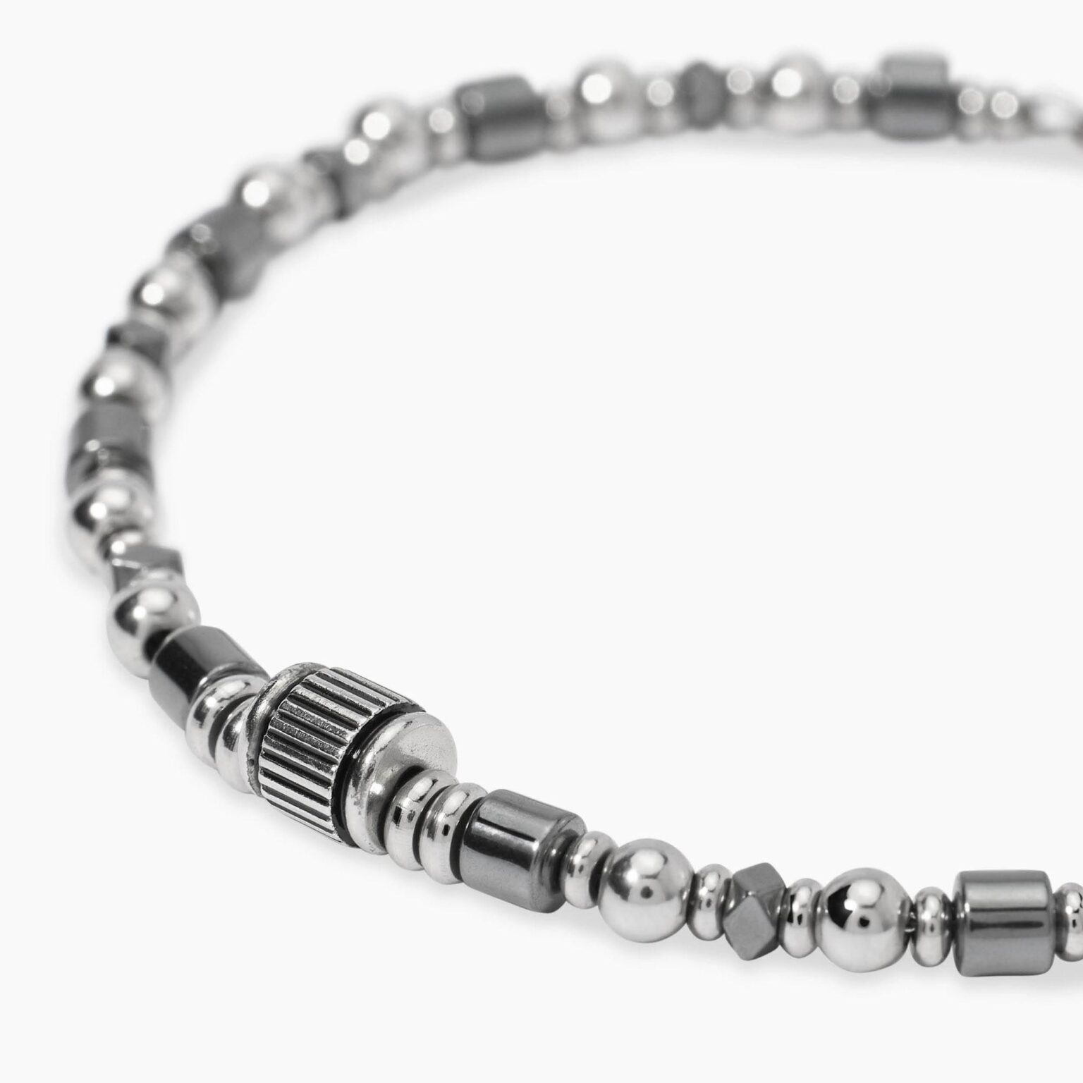 Bracciale Regolabile In Acciaio E Ematite Gioielli Kidult | 831129 - immagine 2
