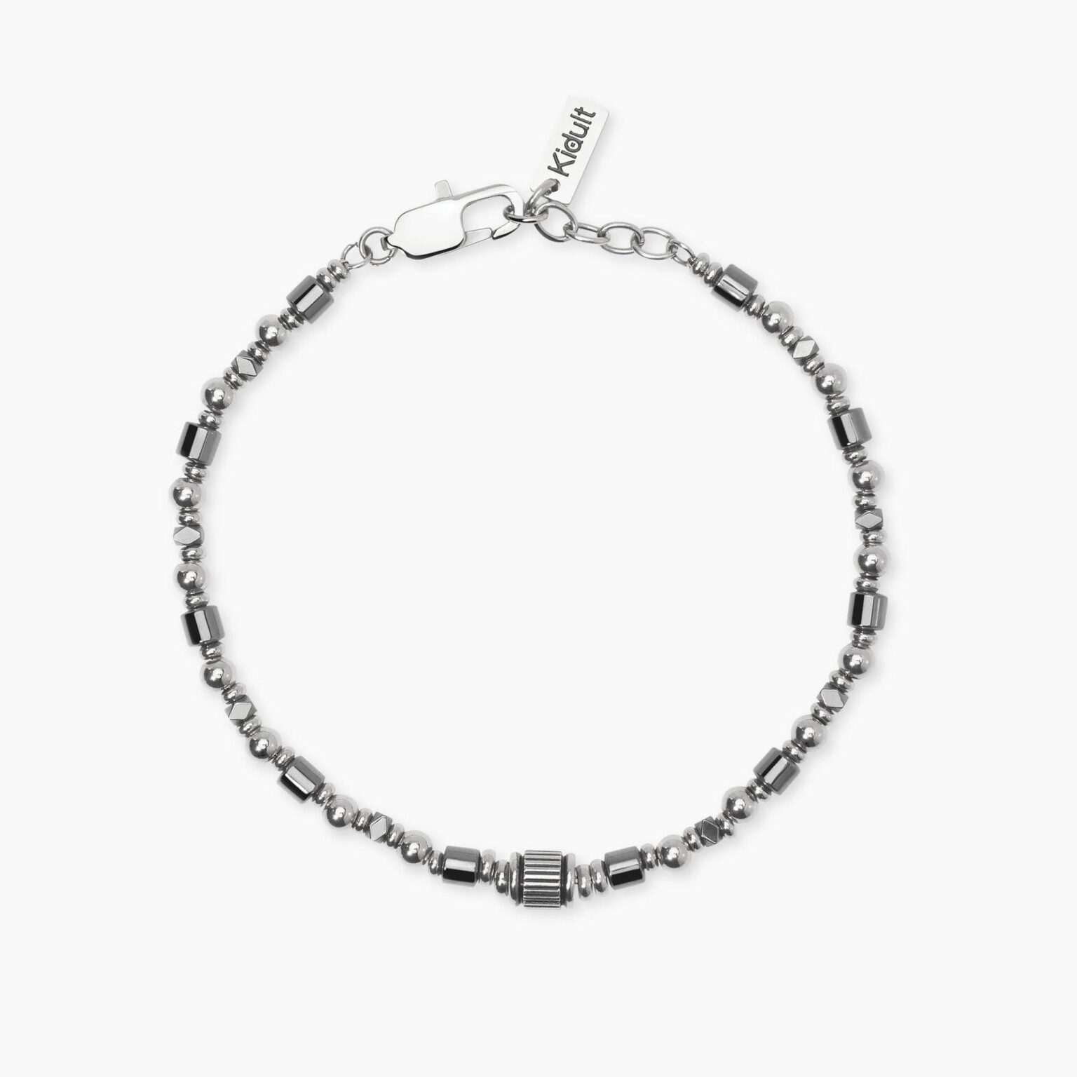 Bracciale Regolabile In Acciaio E Ematite Gioielli Kidult | 831129