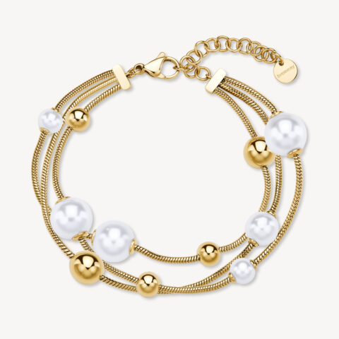 Bracciale In Acciaio Multifilo Finitura Oro Perfect Brosway | BPC59