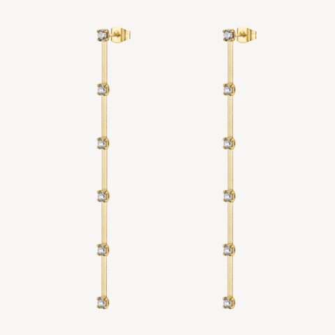 Orecchini Lunghi Finitura Oro Con Zirconi Dreaming Brosway | BIG26