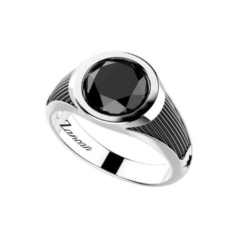 Anello Uomo In Argento Con Pietra Gioielli Zancan Cosmopolitan | EXA217