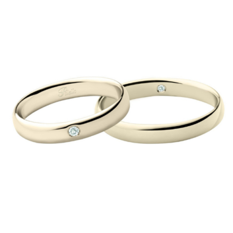 Fedi Nuziali Polello in oro Champagne | 3177dch