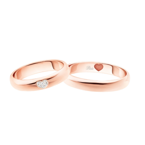 Fedi Nuziali Polello "Cuori"In Oro Rosè | L3117DBR