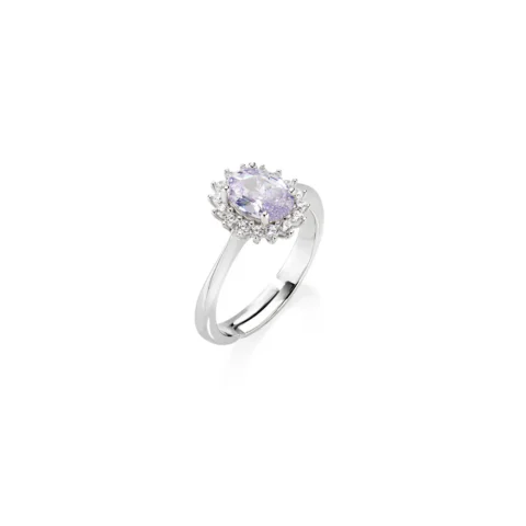 Anello Mini Royal Lady con Zircone Lillà Amen | ANLDPBBLA3