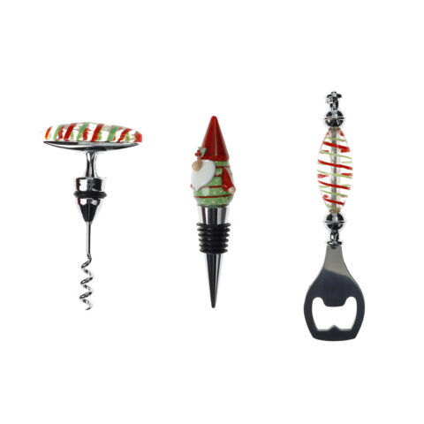 Set Vino Christmas 3 Pezzi Vetro/Inox Brandani | 81103
