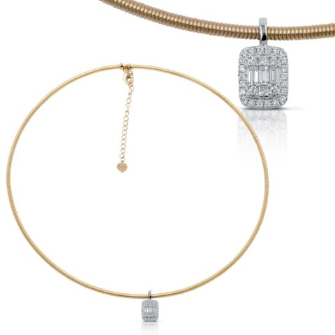 Collana Rigida Con Pendente Diamanti FC1434/OG Gianni Carità