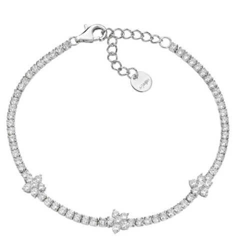 Bracciale Tennis Fiori con Zirconi Amen | BTFIBBB16
