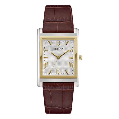 Orologio Uomo Bulova Classic Rectangle Marrone | 96B430