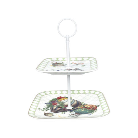 Alzata Wonderland Porcellana C/Asta Metal Brandani | 51842