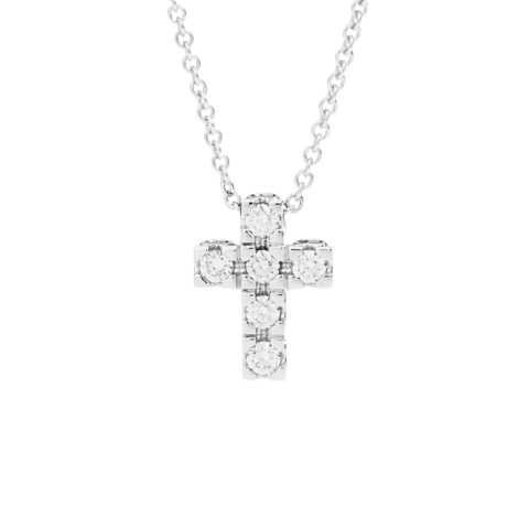 Collana Croce Piccola Gioielli Recarlo | P01CR030/009-45