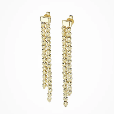 Orecchini Crystal Drop Doppio Filo Placcati Oro Desmos | 00002105