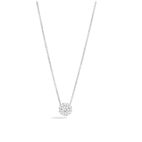 Collana Donna Punto Luce In Oro Bianco Anniversary Halo | P01SC018/060-45